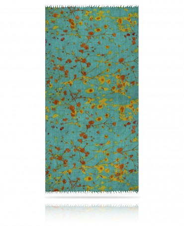 Палантин Женский W40-FLEUR.SAUVAGE/VERTE